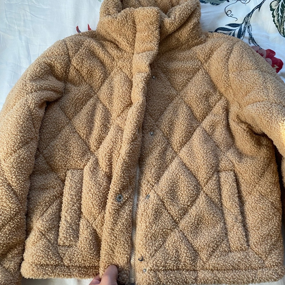 Small Brown/ tan teddy jacket
